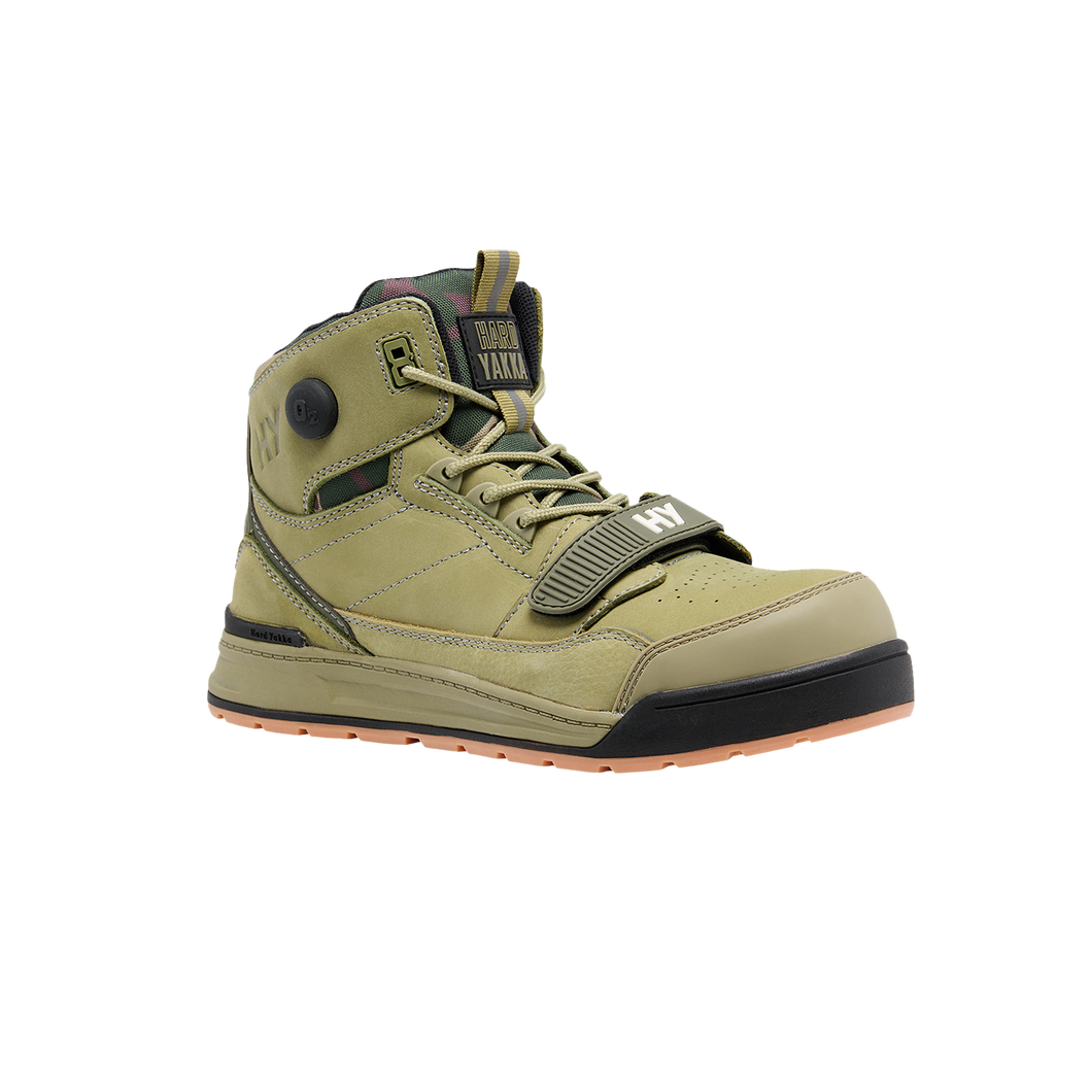 Hard Yakka 3056 O2 Lace Pump Up Safety Boots Men's - Olive - Safety Footwear