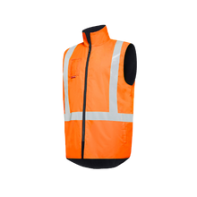 Load image into Gallery viewer, Hard Yakka Men&#39;s Hi Visibility Vest With Tape - Safety Orange - Vests
