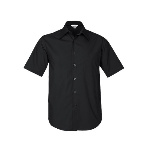 Biz Collection Men's Metro Short Sleeve Shirt - Black - Shirts