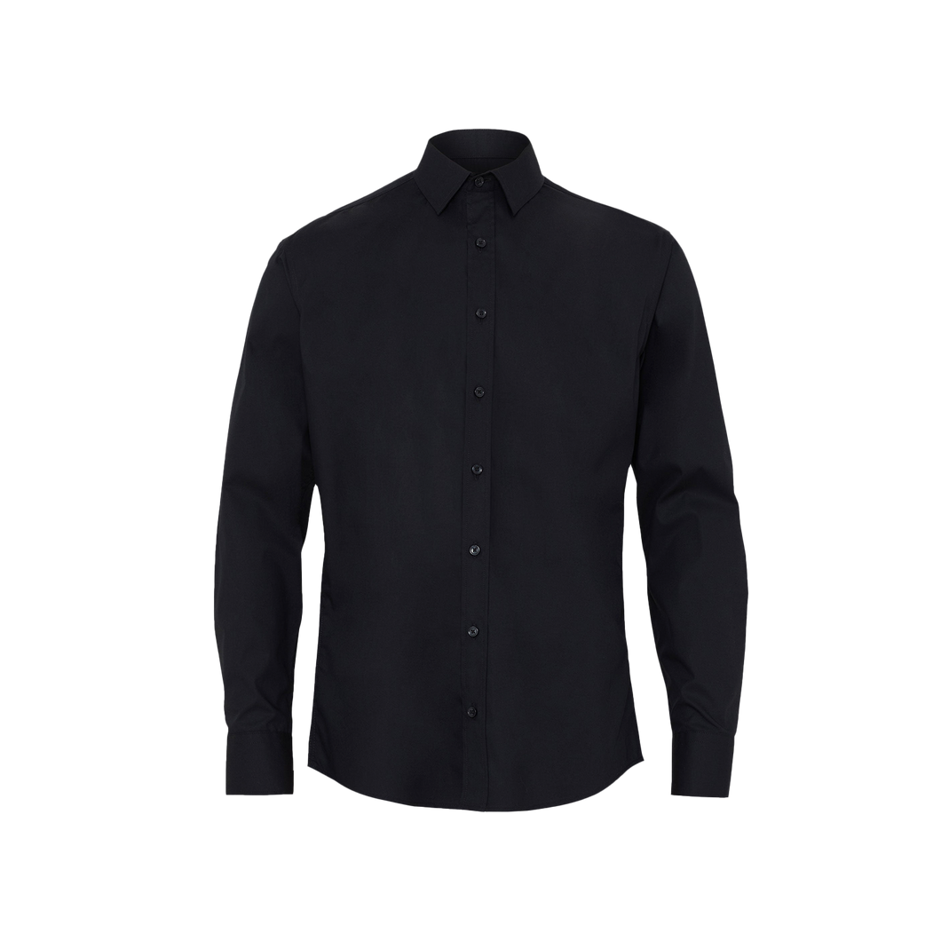 NNT Men's Avignon Stretch Long Sleeve Shirt - Black - Shirts