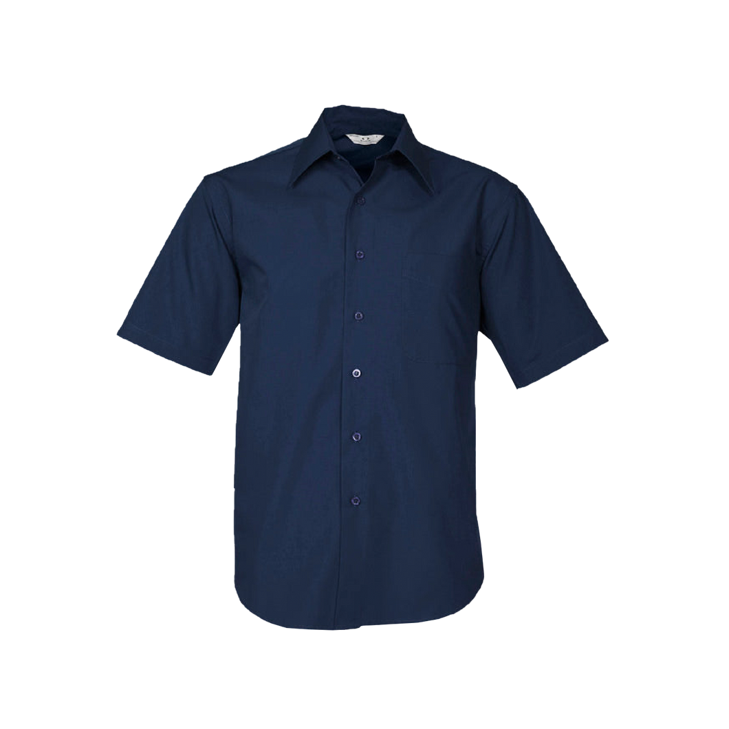 Biz Collection Men's Metro Short Sleeve Shirt - Navy - Shirts