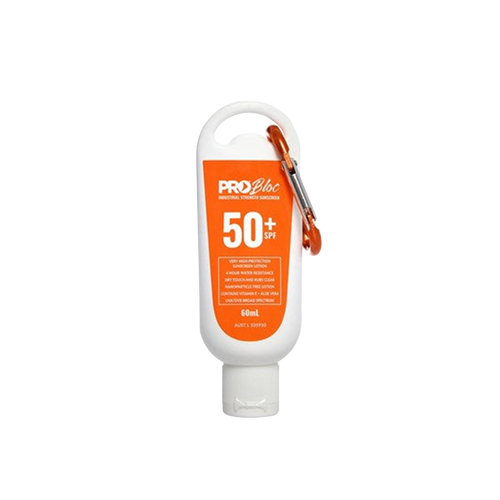 Pro Choice Probloc SPF 50+ Sunscreen 60ML Squeeze Bottle with Carabiner - White - Body Protection