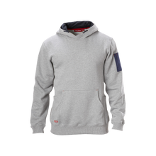 Load image into Gallery viewer, Hard Yakka Men&#39;s Foundations Brushed Fleece Hoodie - Grey Marl - Hoodies/Jumpers
