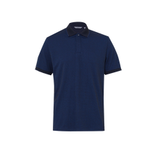 Load image into Gallery viewer, NNT Men&#39;s Textured Cotton Poly Short Sleeve Polo - Blue/Navy - Polos
