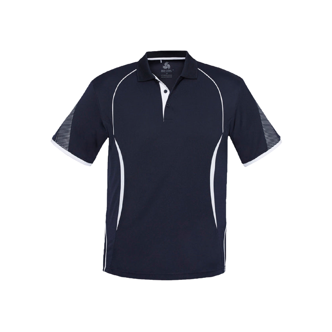 Biz Collection Men's Razor Polo - Navy/White - Polos