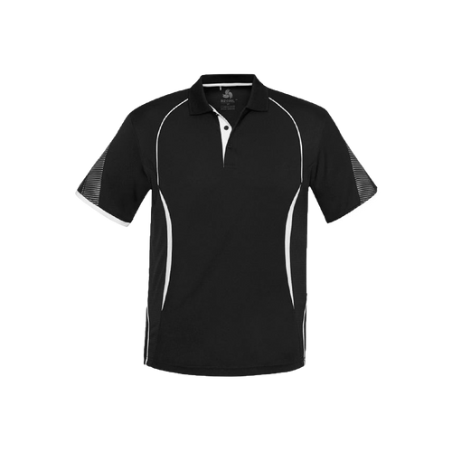 Biz Collection Men's Razor Polo - Black/White - Polos