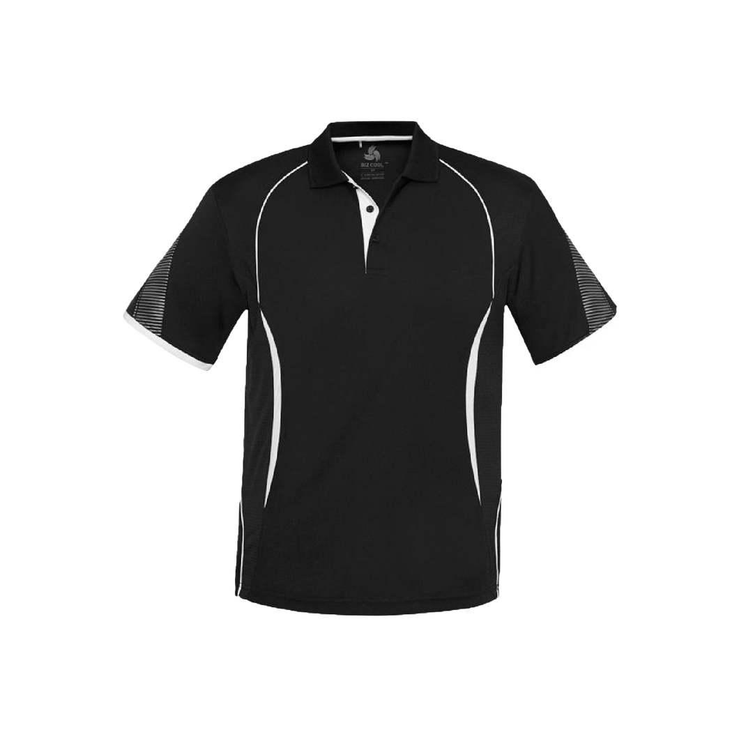 Biz Collection Men's Razor Polo - Black/White - Polos