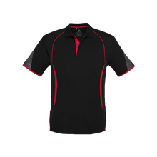 Load image into Gallery viewer, Biz Collection Men&#39;s Razor Polo - Black/Red - Polos
