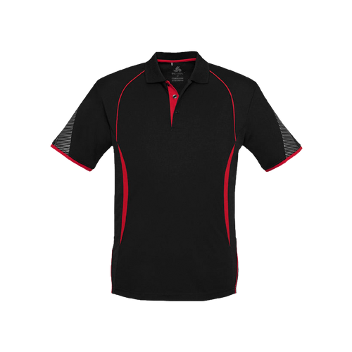 Biz Collection Men's Razor Polo - Black/Red - Polos