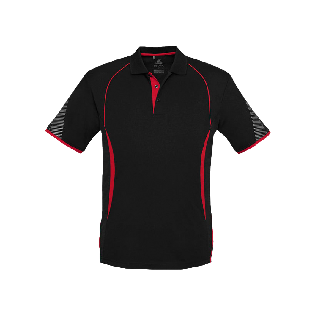 Biz Collection Men's Razor Polo - Black/Red - Polos