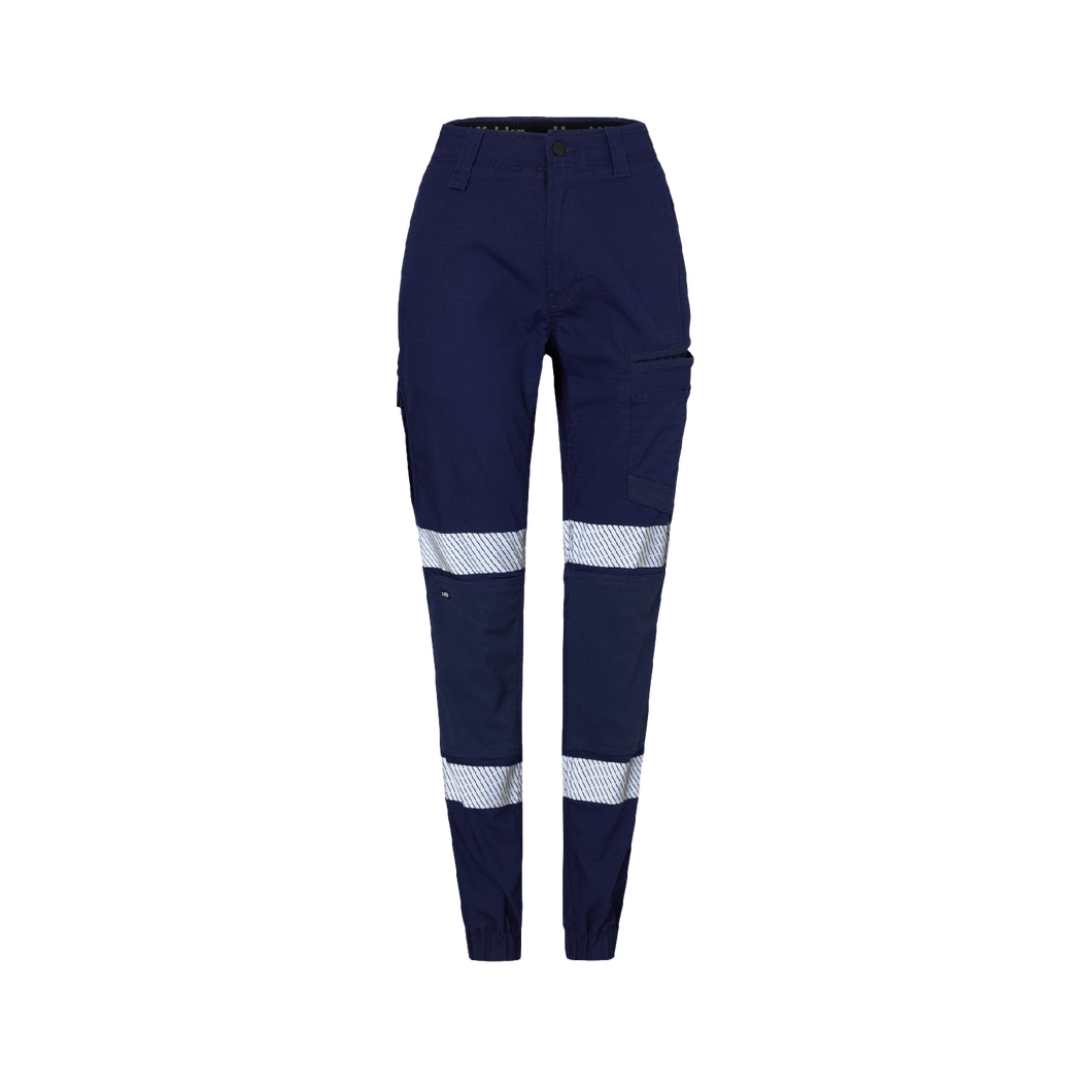 Hard Yakka Women's Raptor Cuff Pant W/Tape - Navy - Pants