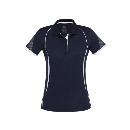 Biz Collection Women's Razor Polo - Navy/White - Polos