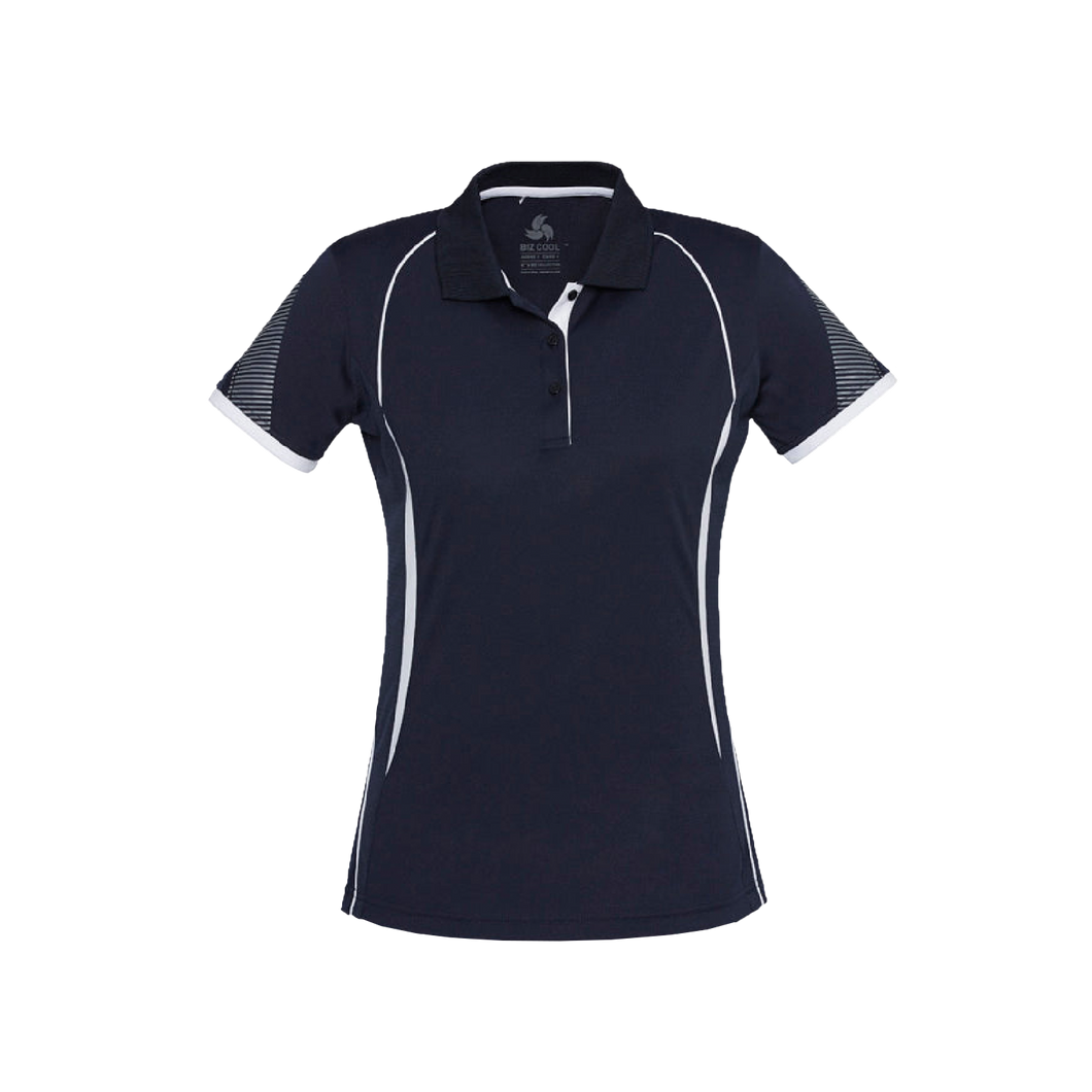 Biz Collection Women's Razor Polo - Navy/White - Polos