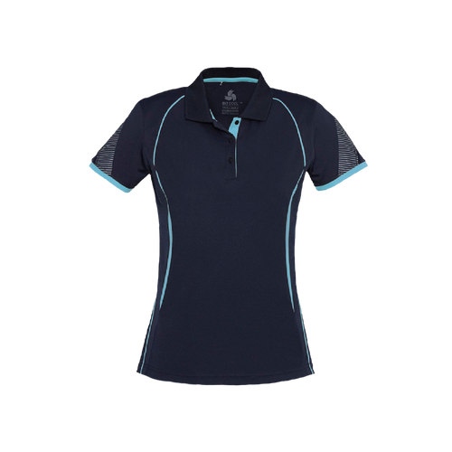 Biz Collection Women's Razor Polo - Navy/Sky - Polos