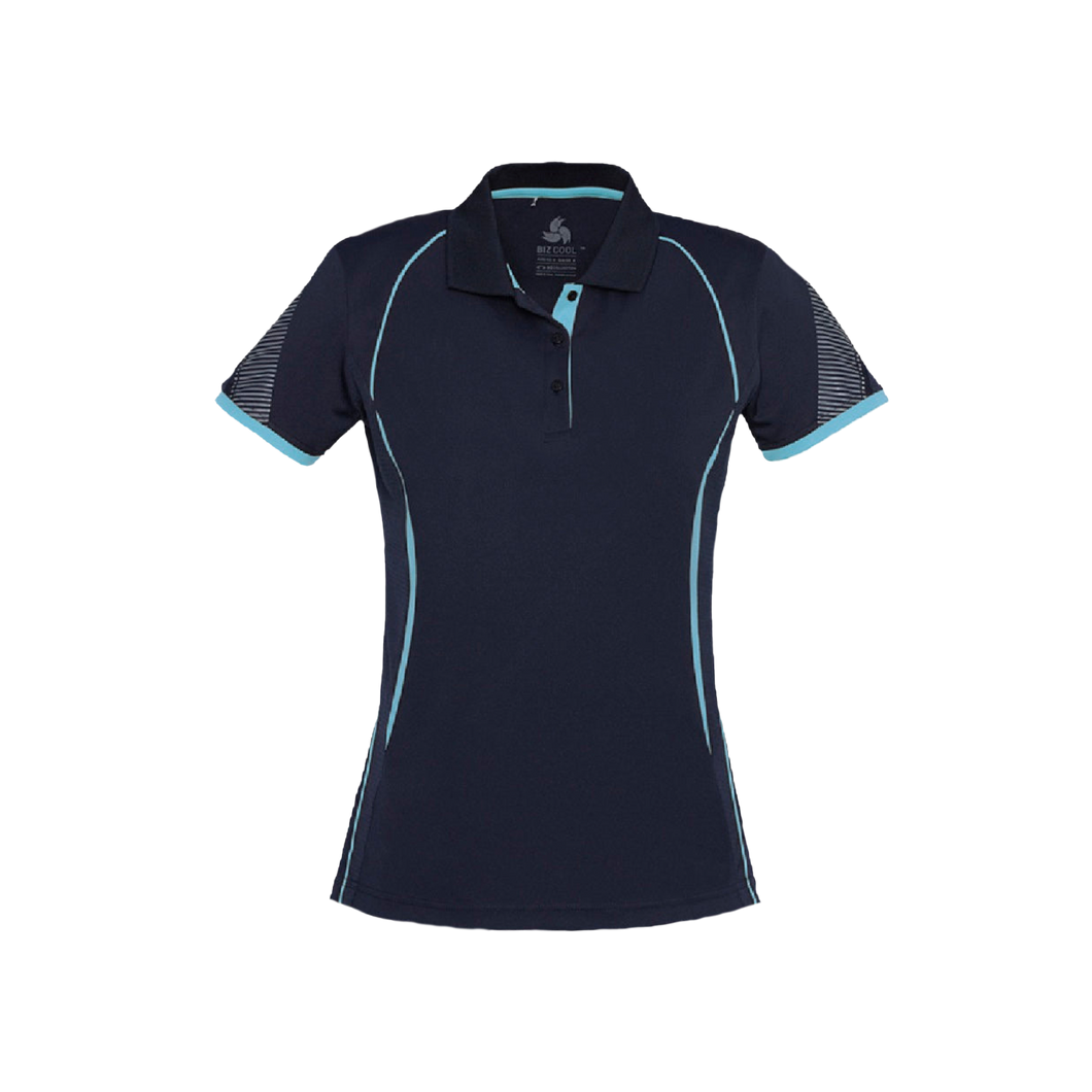 Biz Collection Women's Razor Polo - Navy/Sky - Polos