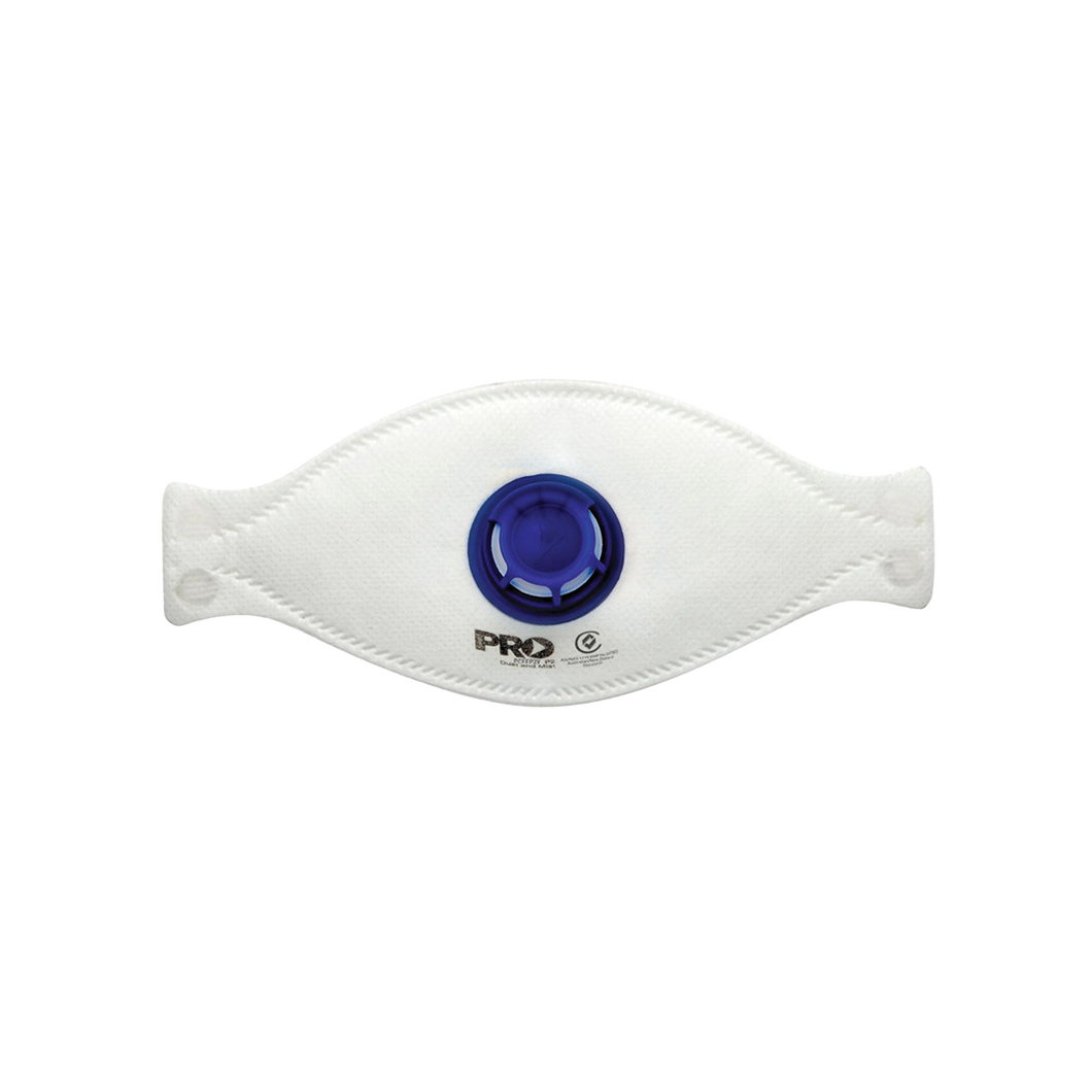 Pro Choice Dust Masks Flat Fold P2 + Valve - White - Respiratory Protection