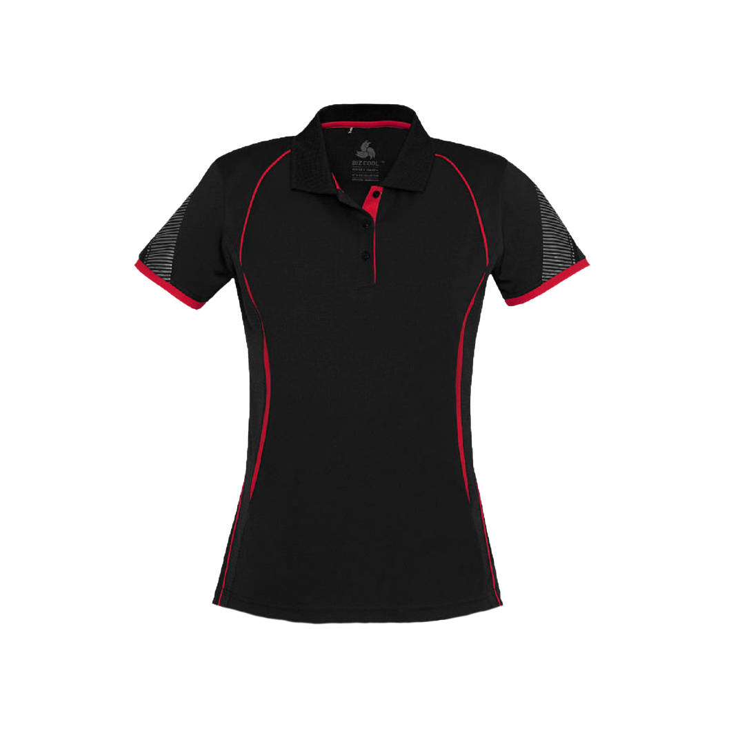 Biz Collection Women's Razor Polo - Black/Red - Polos