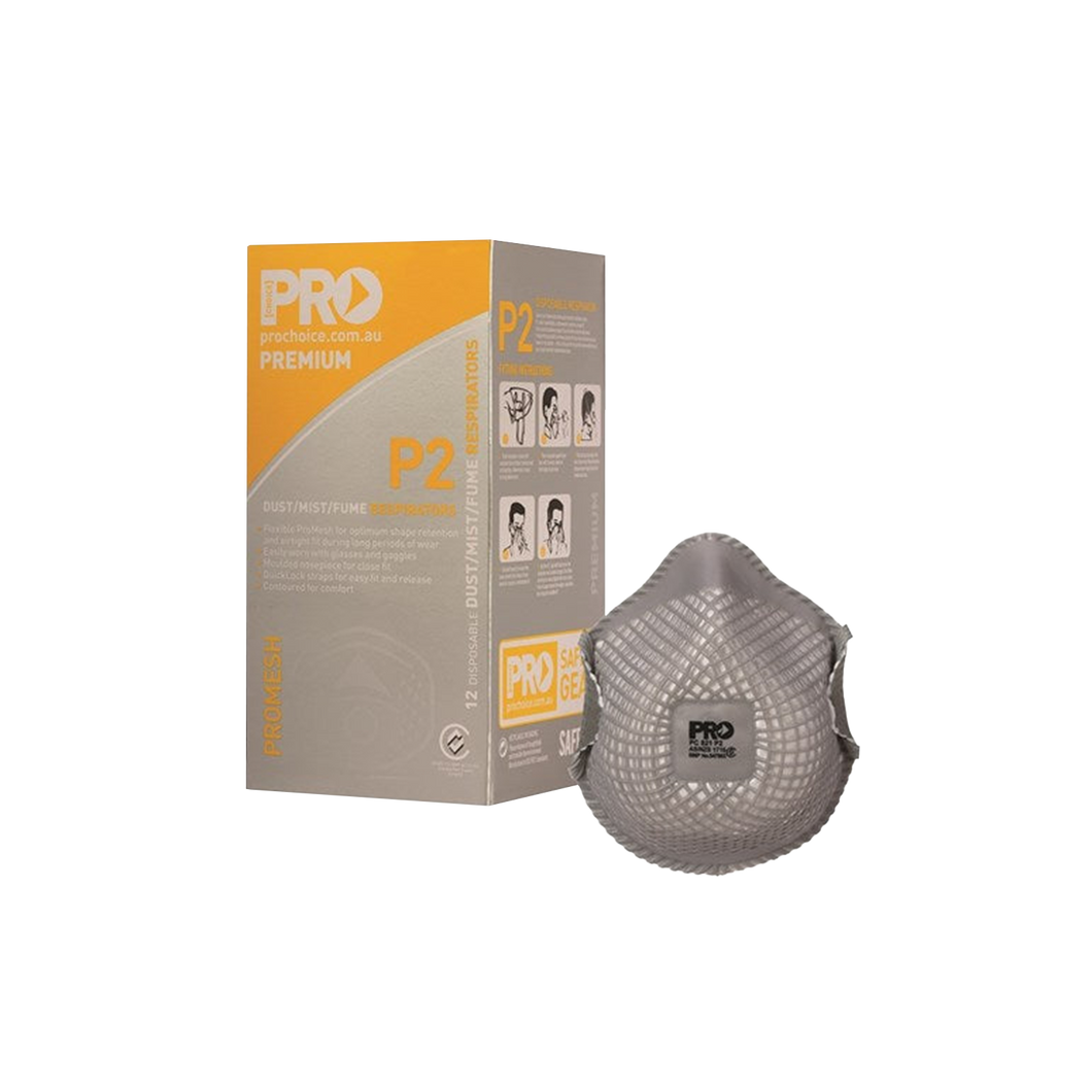 Pro Choice Dust Masks Promesh P2 - Grey - Respiratory Protection