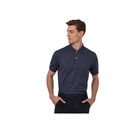 NNT Men's Antibacterial Polyface Short Sleeve Polo - Dark Charcoal - Polos