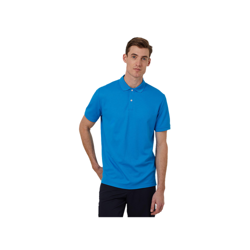 NNT Men's Antibacterial Polyface Short Sleeve Polo - Cyan - Polos