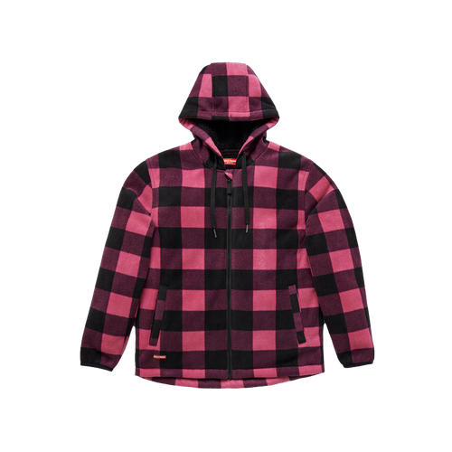 Hard Yakka Women's Check Zoodie - Fuchsia - Jackets