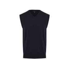 Load image into Gallery viewer, NNT Men&#39;s Acrylic V-Neck Vest - Navy - Knitwear
