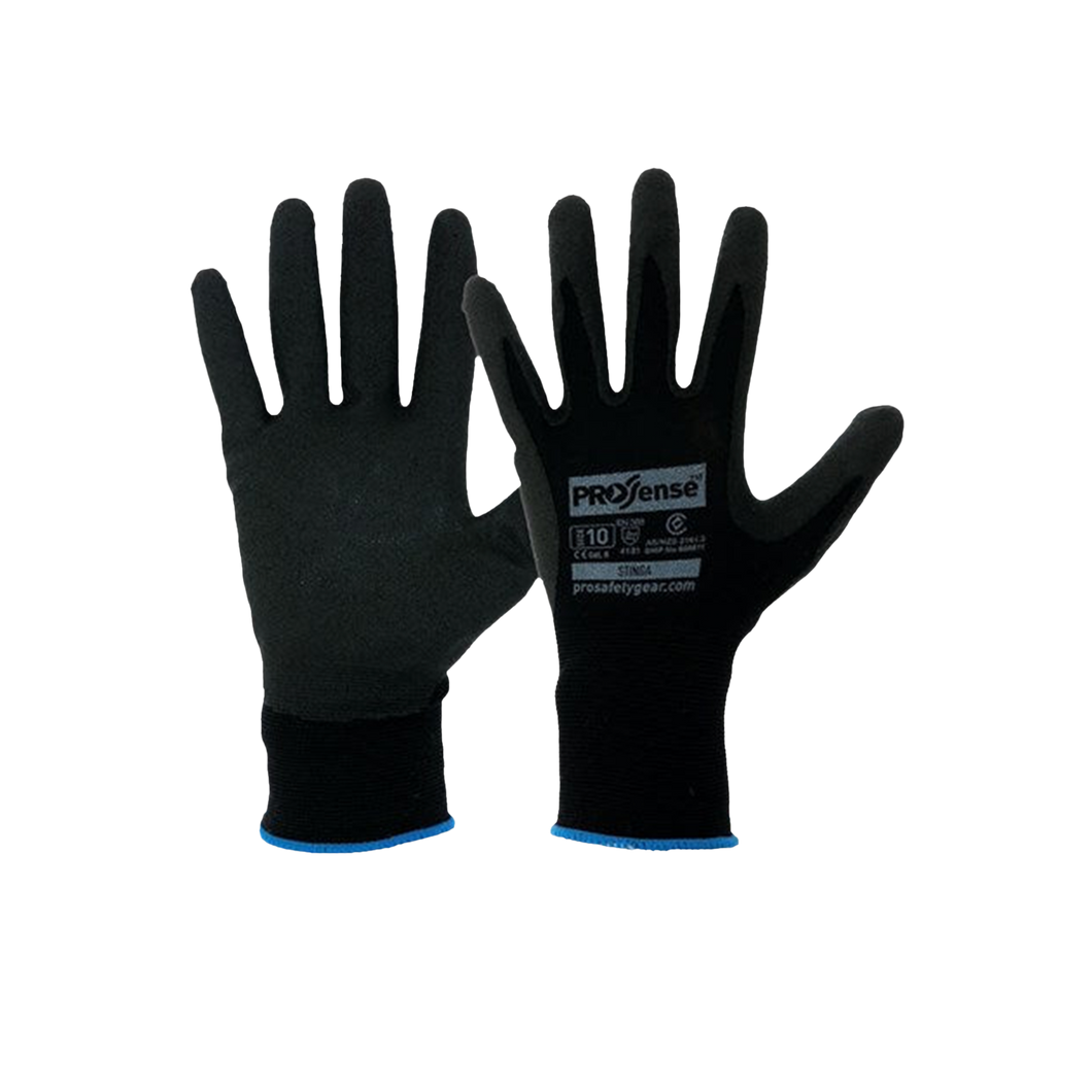 Pro Choice Unisex Prosense Stinga Gloves - Black - Hand Protection