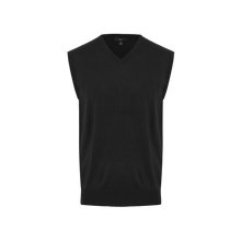 Load image into Gallery viewer, NNT Men&#39;s Acrylic V-Neck Vest - Black - Knitwear
