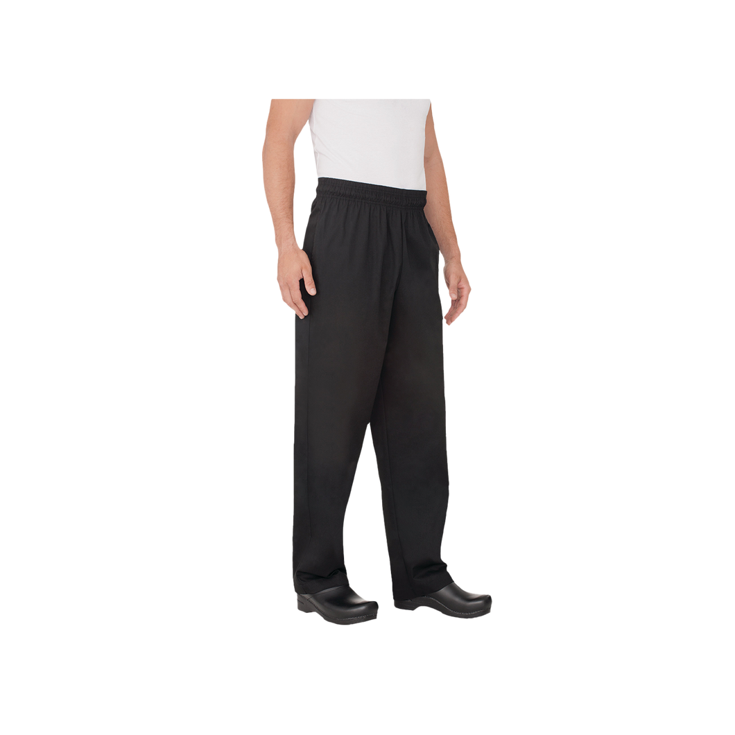 Chef Works Unisex Essential Baggy Chef Pants - Black - Chefwear