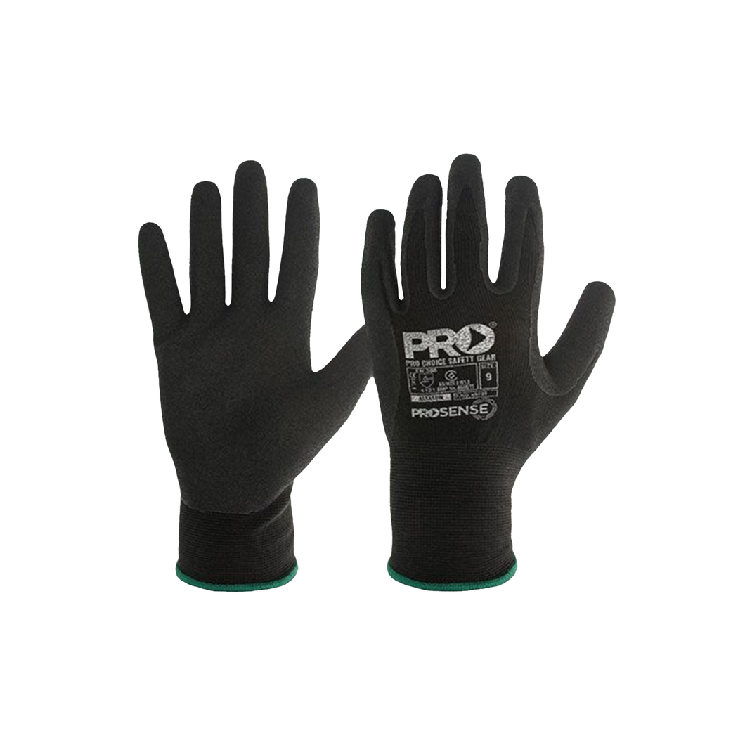 Pro Choice Unisex Assassin Nitrile Grip Glove - Black - Hand Protection