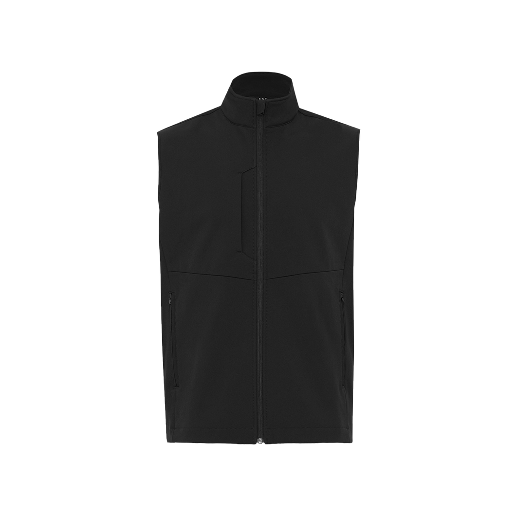 NNT Men's Bonded Fleece Zip Vest - Black - Vests