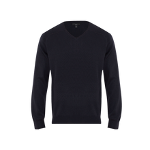 Load image into Gallery viewer, NNT Men&#39;s Acrylic V-Neck Sweater - Navy - Knitwear
