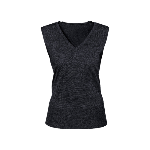 Biz Collection Women's Milano Vest - Charcoal - Knitwear