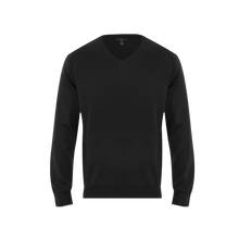 Load image into Gallery viewer, NNT Men&#39;s Acrylic V-Neck Sweater - Black - Knitwear
