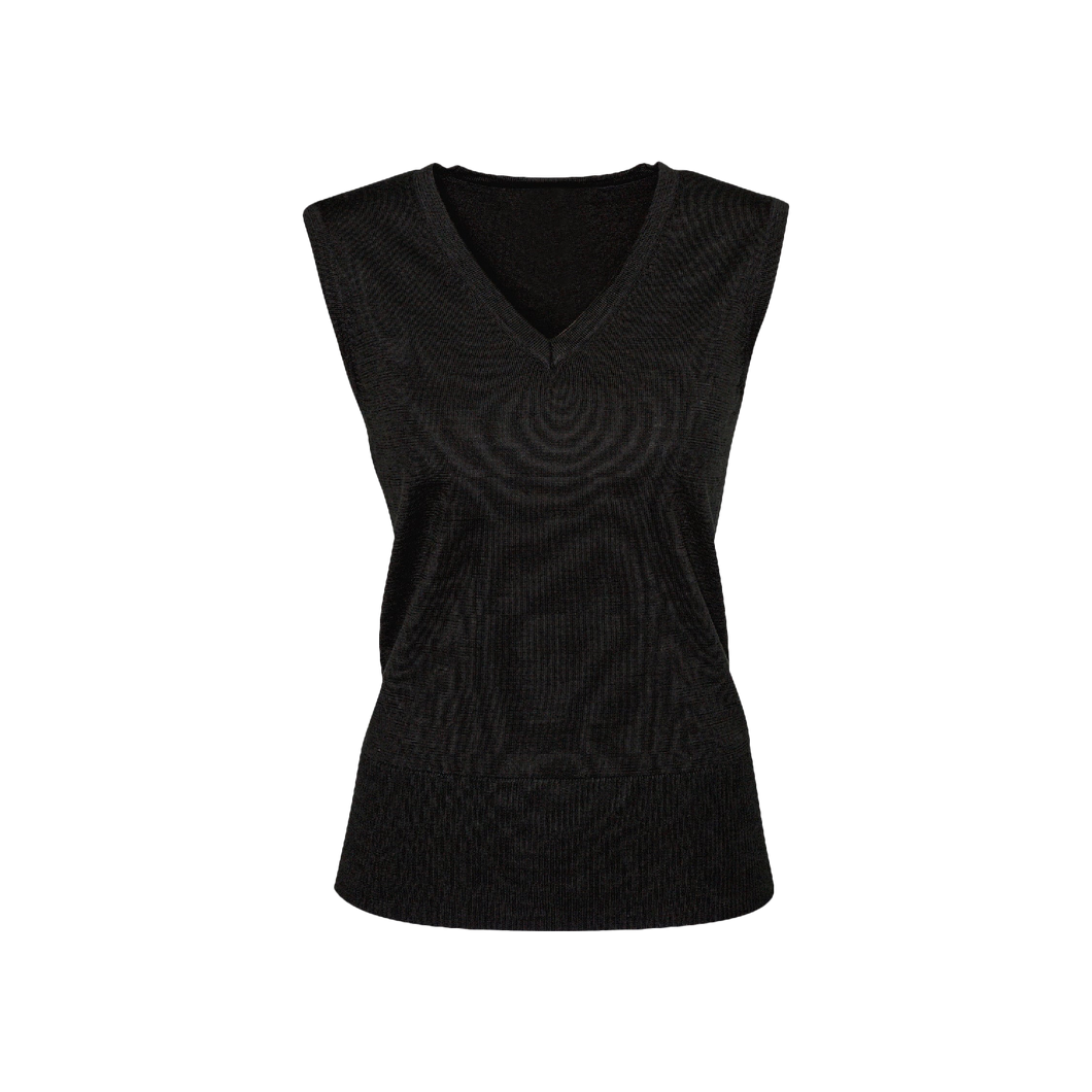 Biz Collection Women's Milano Vest - Black - Knitwear