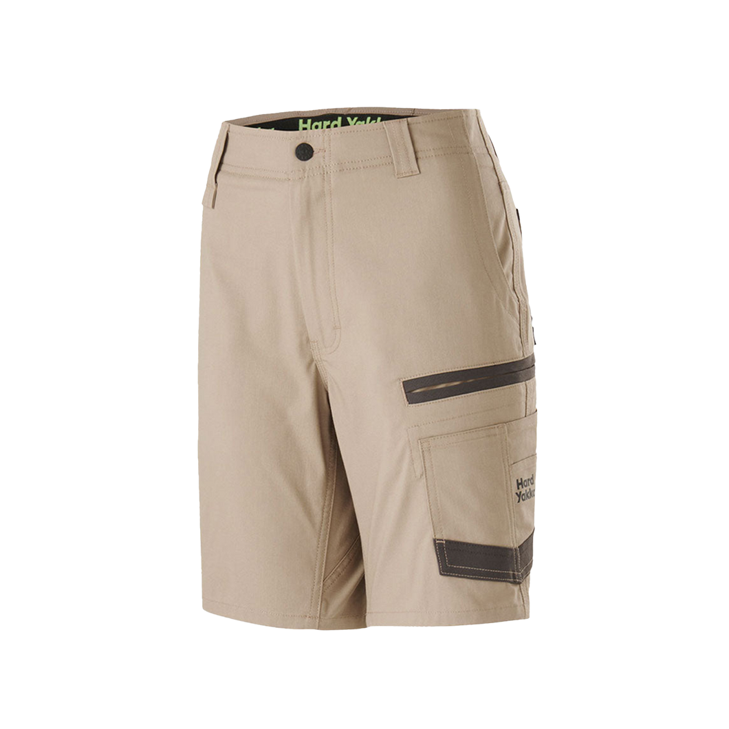 Hard Yakka Women's Raptor Mid Shorts - Desert - Shorts