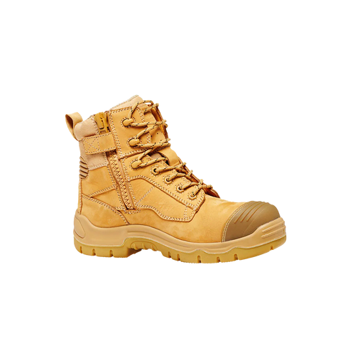 KingGee Men's Comfortmax 6 EH Zip Sided Boots - Wheat - Safety Footwear