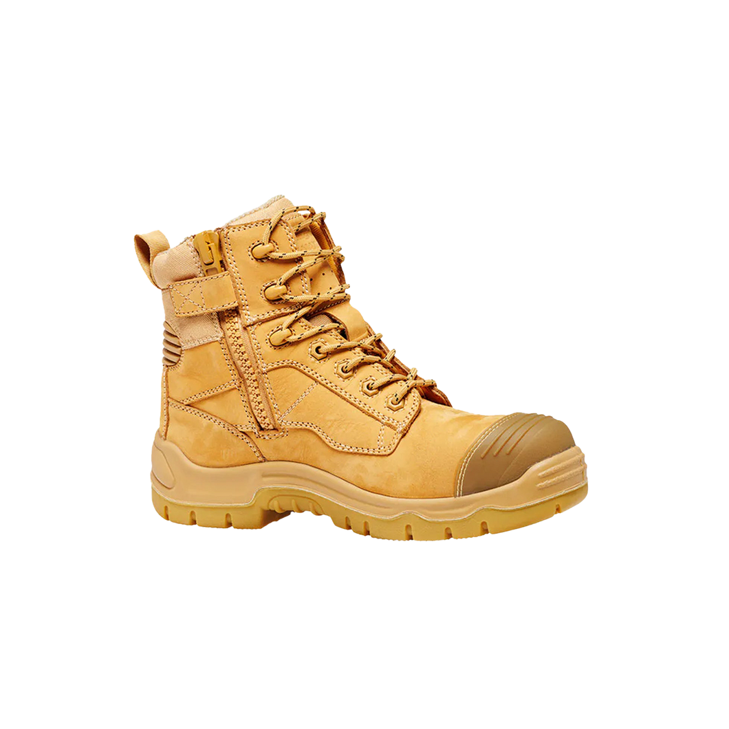 KingGee Men's Comfortmax 6 EH Zip Sided Boots - Wheat - Safety Footwear