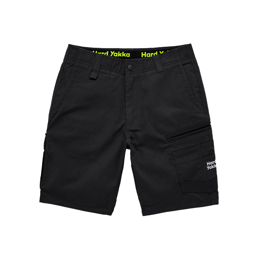 Hard Yakka Women's Raptor Mid Shorts - Black - Shorts