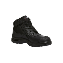 Load image into Gallery viewer, KingGee Men&#39;s Tradie Zip Sided Safety Boots - Black - Safety Footwear
