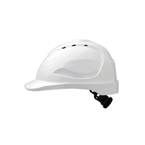 Pro Choice Unisex V9 Hard Hat Vented Pushlock Harness - White - Head Protection