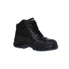 Load image into Gallery viewer, KingGee Men&#39;s Tradie ComfortMax Zip Sided Safety Boots - Black - Safety Footwear
