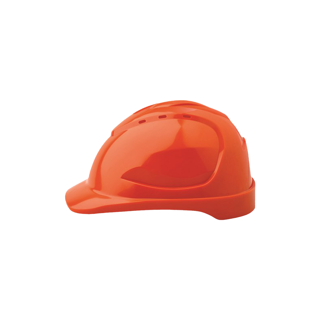 Pro Choice Unisex V9 Hard Hat Vented Pushlock Harness - Orange - Head Protection