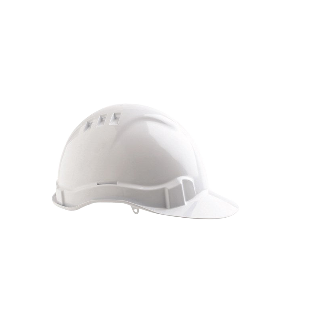 Pro Choice Unisex V6 Hard Hat Vented Pushlock Harness - White - Head Protection