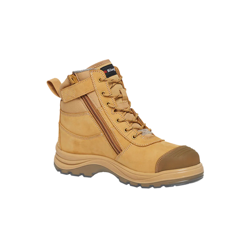 KingGee Men's Tradie 6Z Electrical Hazard Protection Work Safety Boots - Wheat - Safety Footwear