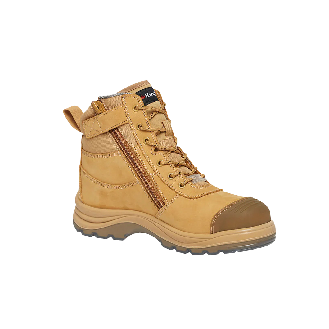 KingGee Men's Tradie 6Z Electrical Hazard Protection Work Safety Boots - Wheat - Safety Footwear