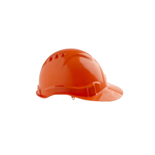 Pro Choice Unisex V6 Hard Hat Vented Pushlock Harness - Orange - Head Protection