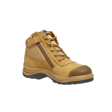 Load image into Gallery viewer, KingGee Men&#39;s Tradie Zip Sided Safety Boots - Wheat - Safety Footwear
