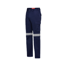 Load image into Gallery viewer, Hard Yakka Men&#39;s Foundations Drill Cargo Pants with Tape - Navy - Pants
