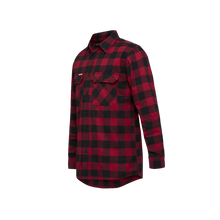 Load image into Gallery viewer, Hard Yakka Men&#39;s Foundations Check Flannel Long Sleeve Shirt - Red Check - Shirts
